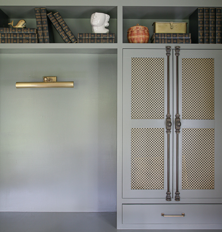 mesh front cabinets